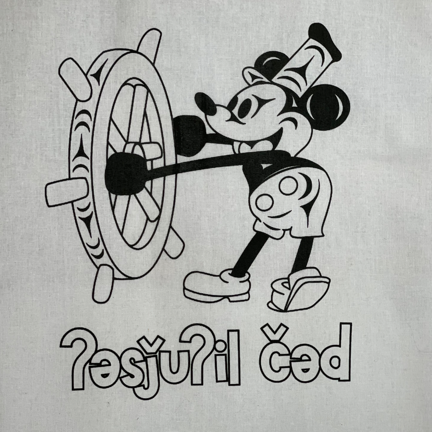 Coast Salish Steamboat Willie Reusable Tote Bag