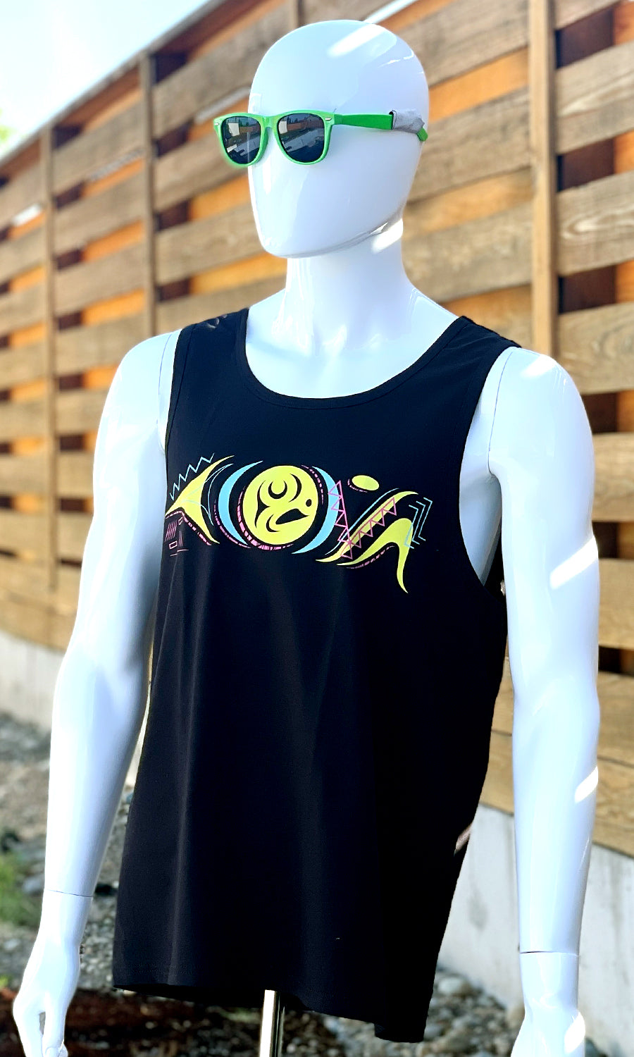 90's Coast Salish Black Tank Top