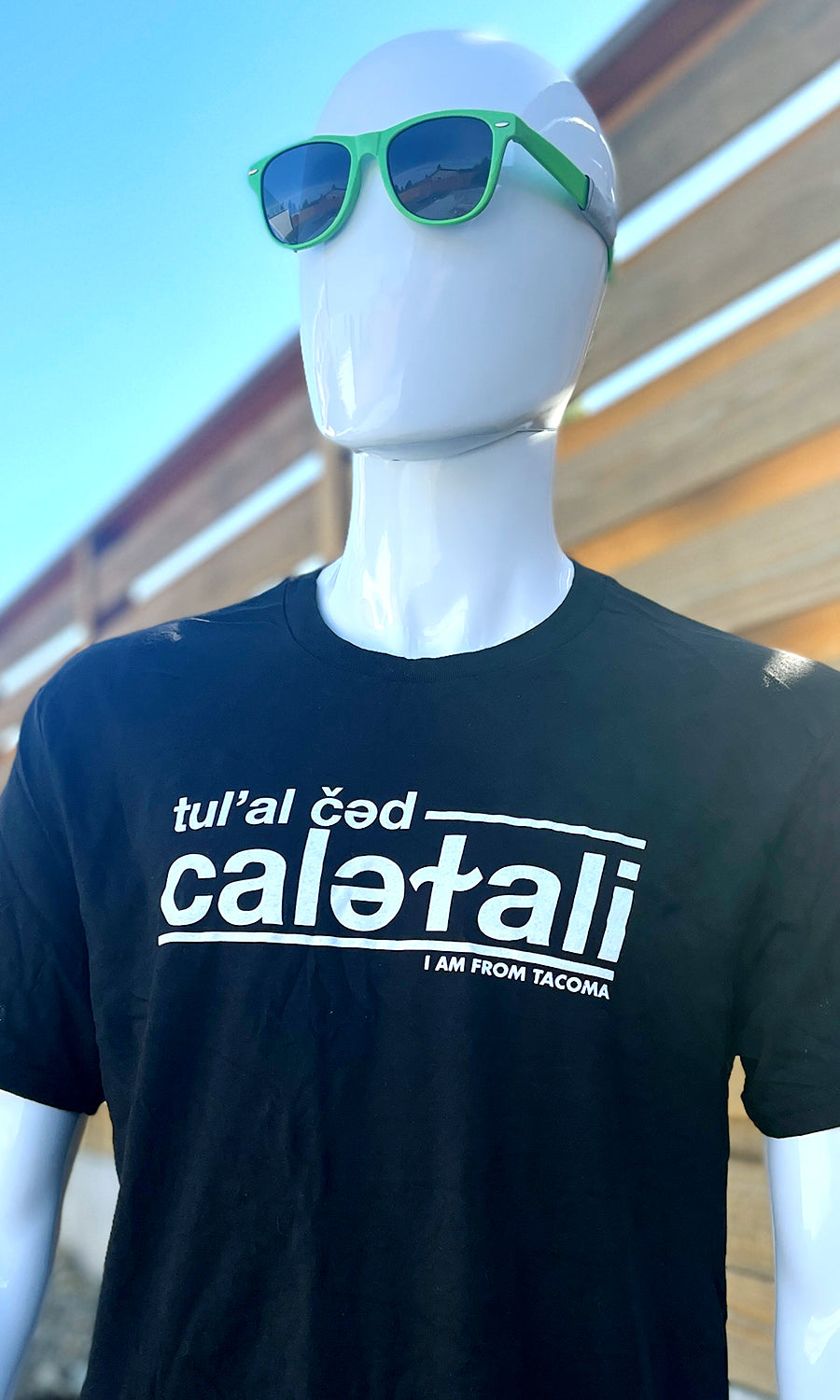 tul’al čəd caləɫali - I'm From Tacoma - Black Lushootseed T-Shirt