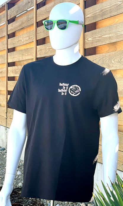 ʔəsʔistəʔ ʔə ti ʔəsʔistəʔ ʔə ti - It Is What It Is - Black Lushootseed T-Shirt