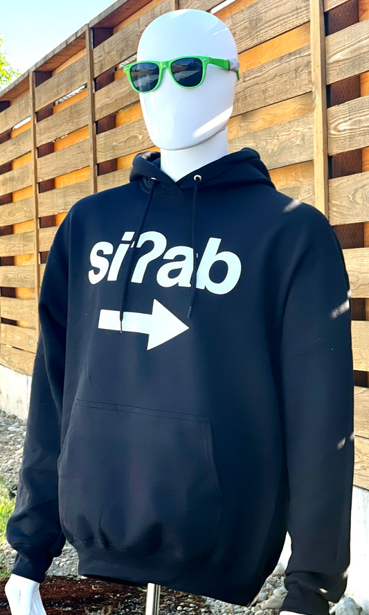 I’m with siʔab - I’m With An Honorable Person - Black Lushootseed Hoodie